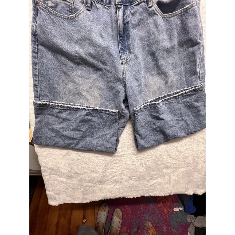 Vintage S.O.N.G. Jeans‎ Shorts Mens 33 Wide Leg Skater Grunge Denim 90s - Picture 10 of 11